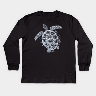 St. Thomas, USVI, Sea Turtle Kids Long Sleeve T-Shirt